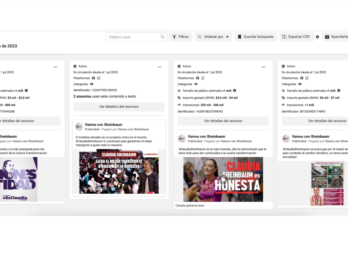 $!¿Cuál ‘corcholata’ ha invertido más para promoverse en Facebook?; llevan más de 8 millones de pesos entre todos