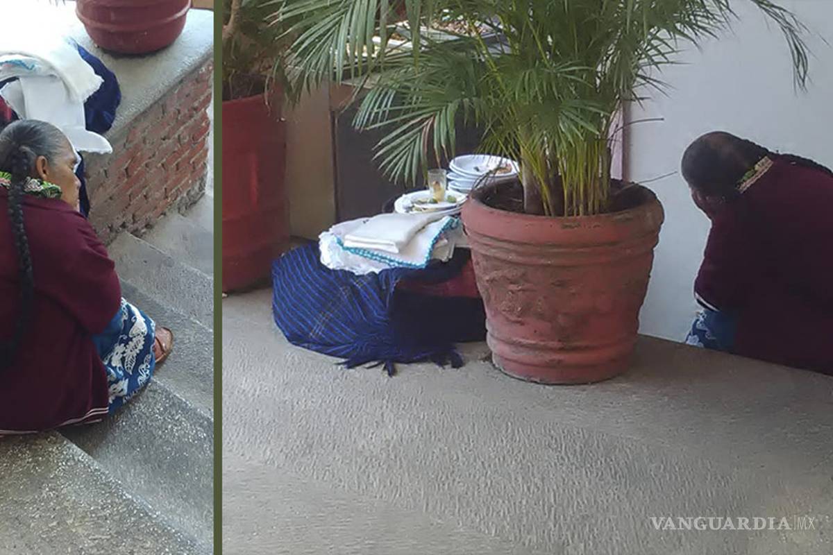 Se viraliza fotografía de artesana triste por no vender sus servilletas