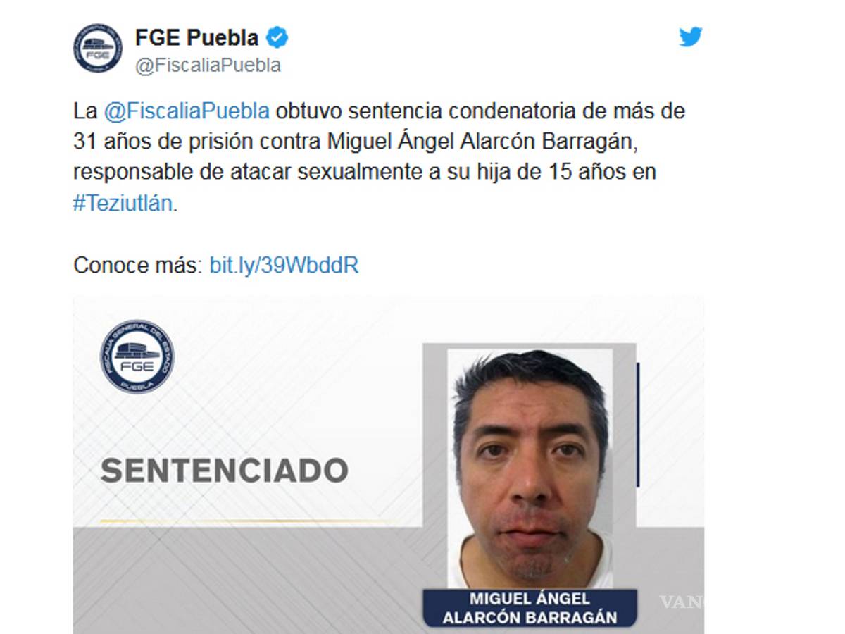 $!Poblano abusó de su hija como “castigo” por tener novio ¡por 2 años!