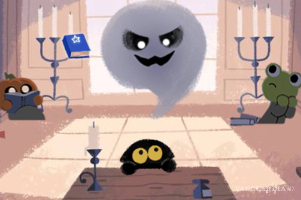 Juego interactivo en un Doodle, la celebración de Google para Halloween