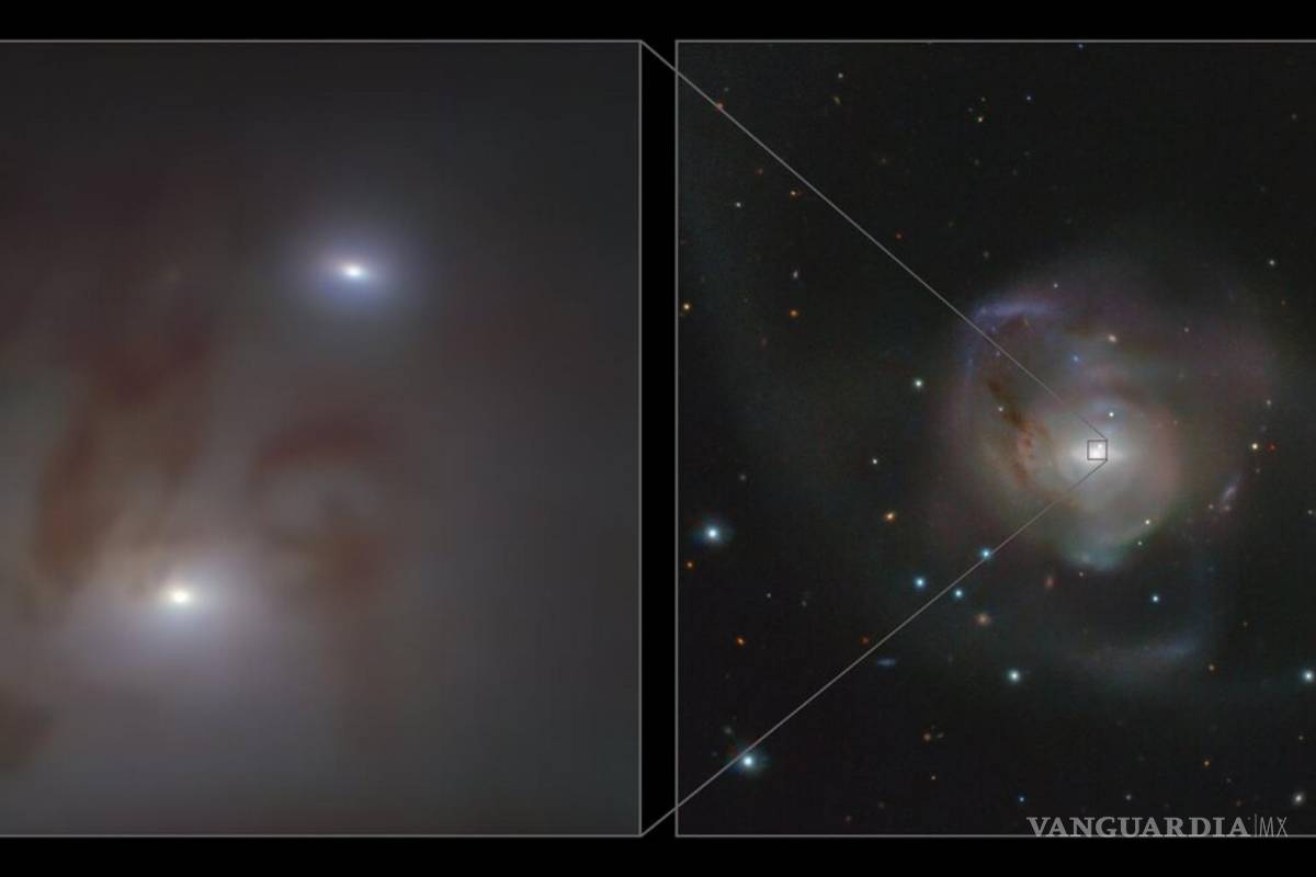 Descubren la pareja de agujeros negros supermasivos más cercana a la Tierra