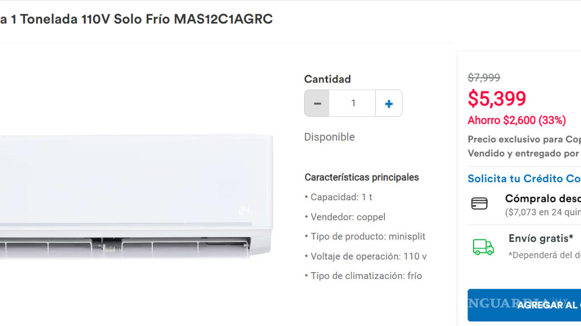 $!Coppel: Estos son los aires acondicionados con los mejores descuentos para enfrentar el calor de la Canícula