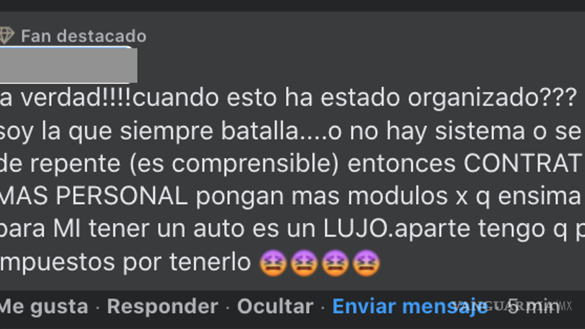 $!‘Se va todo el día en esto’; saltillenses se quejan porque no se respeta cita para recoger placas