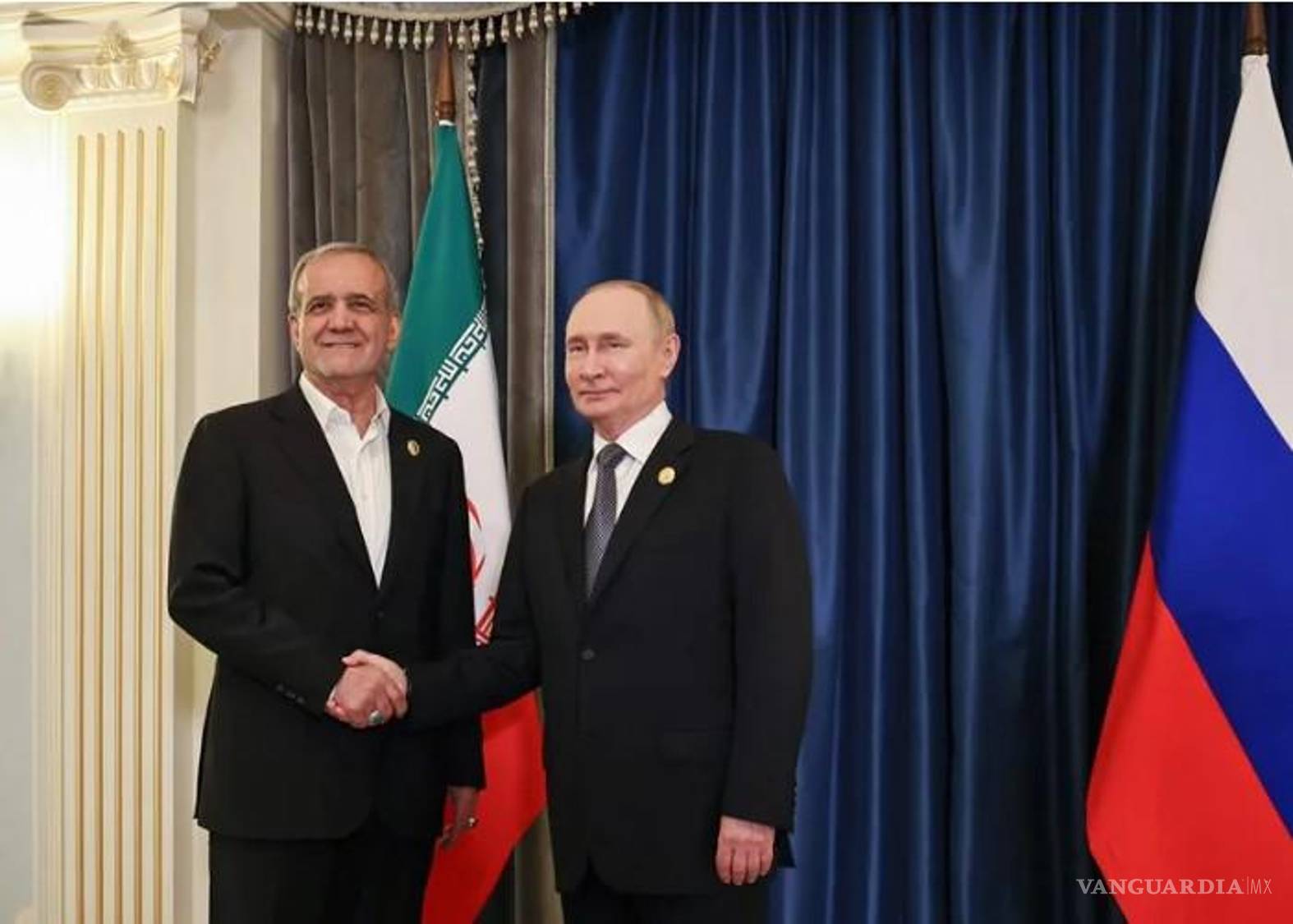 $!Pezeshkian le mencionó a Putin que EU no puede imponer sanciones cuando quieran.