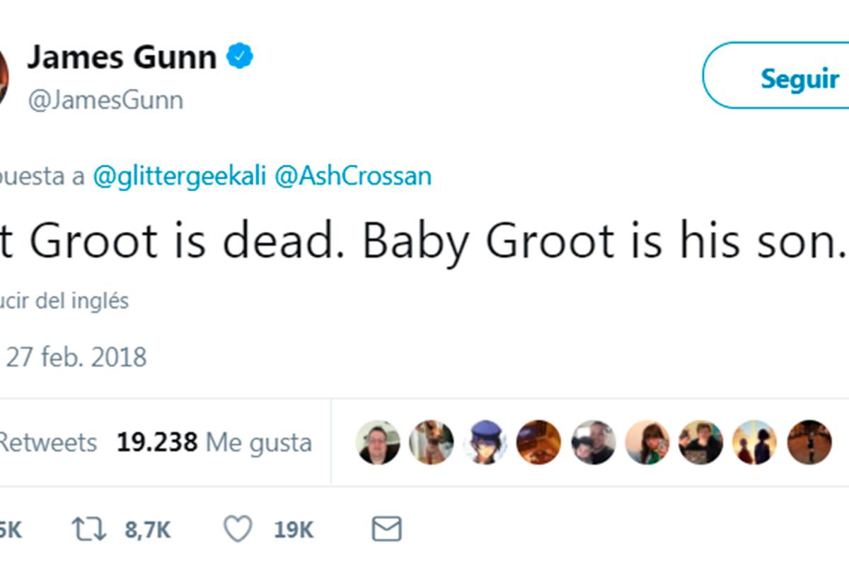 $!Triste verdad, Groot está muerto y Baby Groot es su hijo, confirma James Gunn