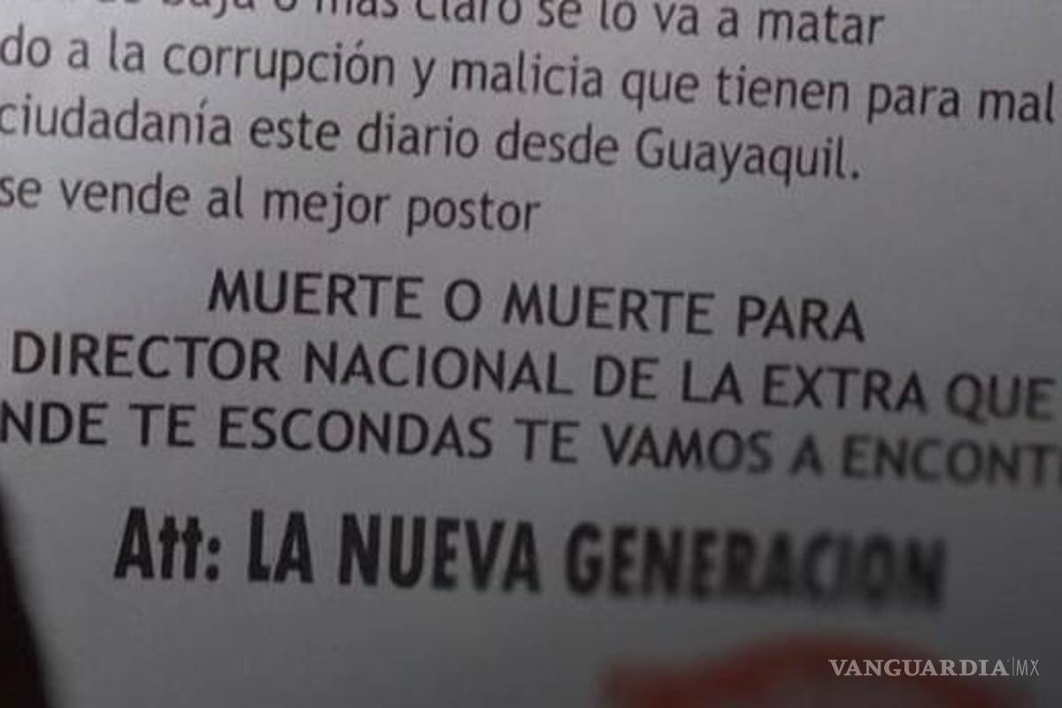 Amenazan al diario Extra y atacan a canal de TV en Ecuador; cartel mexicano estaría detrás
