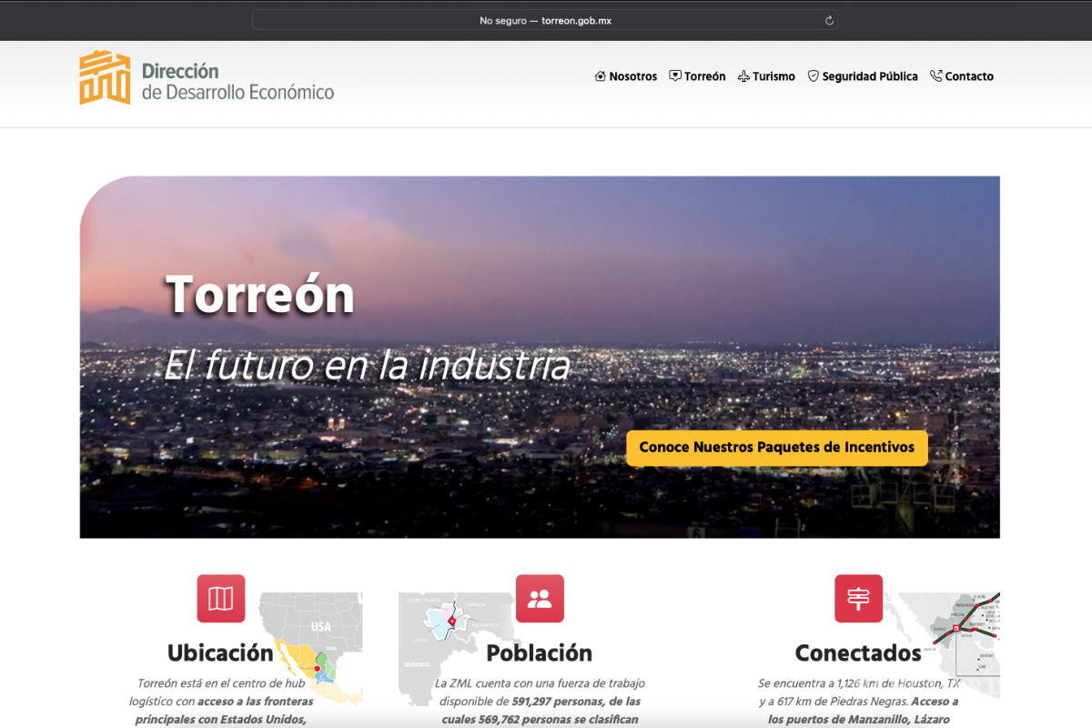 ¿Ya la conoces? Esta es la nueva pagina web de la Dirección de Desarrollo Económico de Torreón