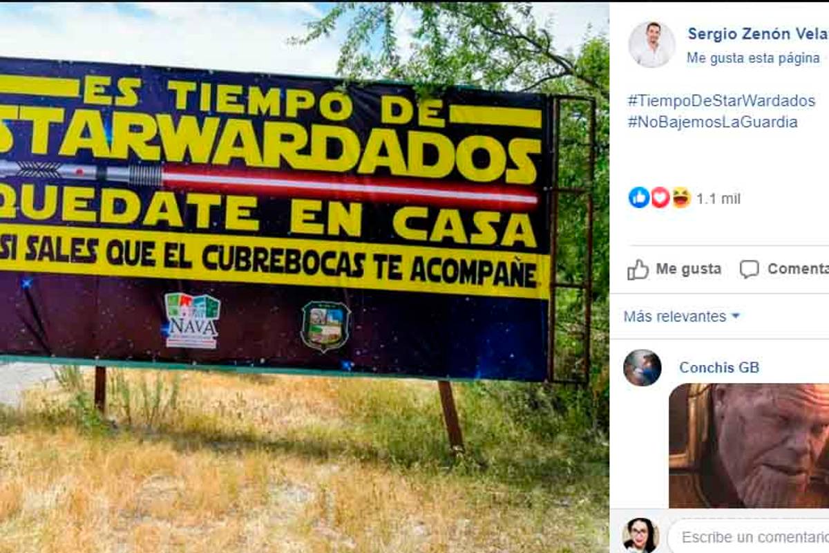 #EsTiempoDeStarWardados, así invita alcalde de Nava, Coahuila, a cuidarse del COVID-19