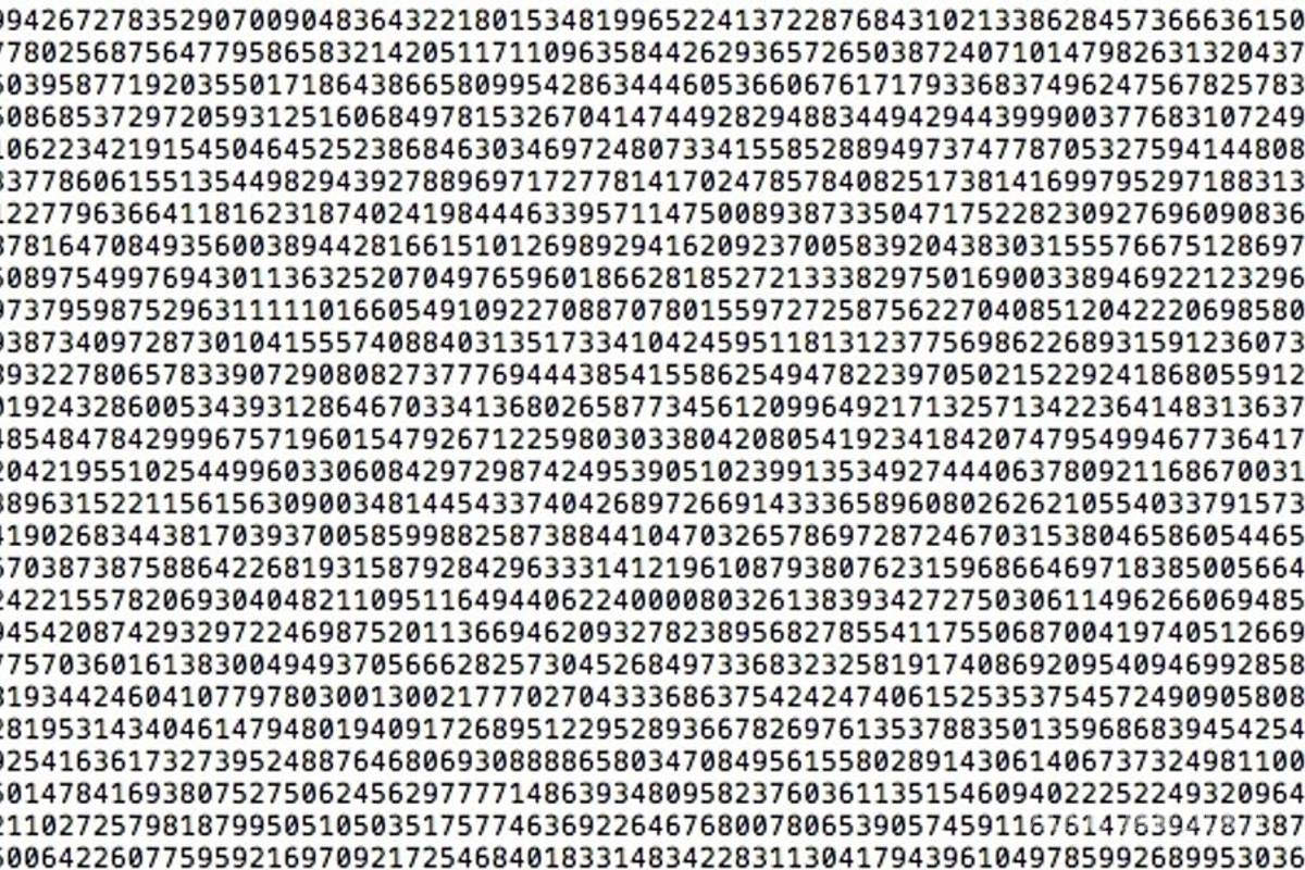 Descubren el número primo más largo con 23.5 millones de dígitos
