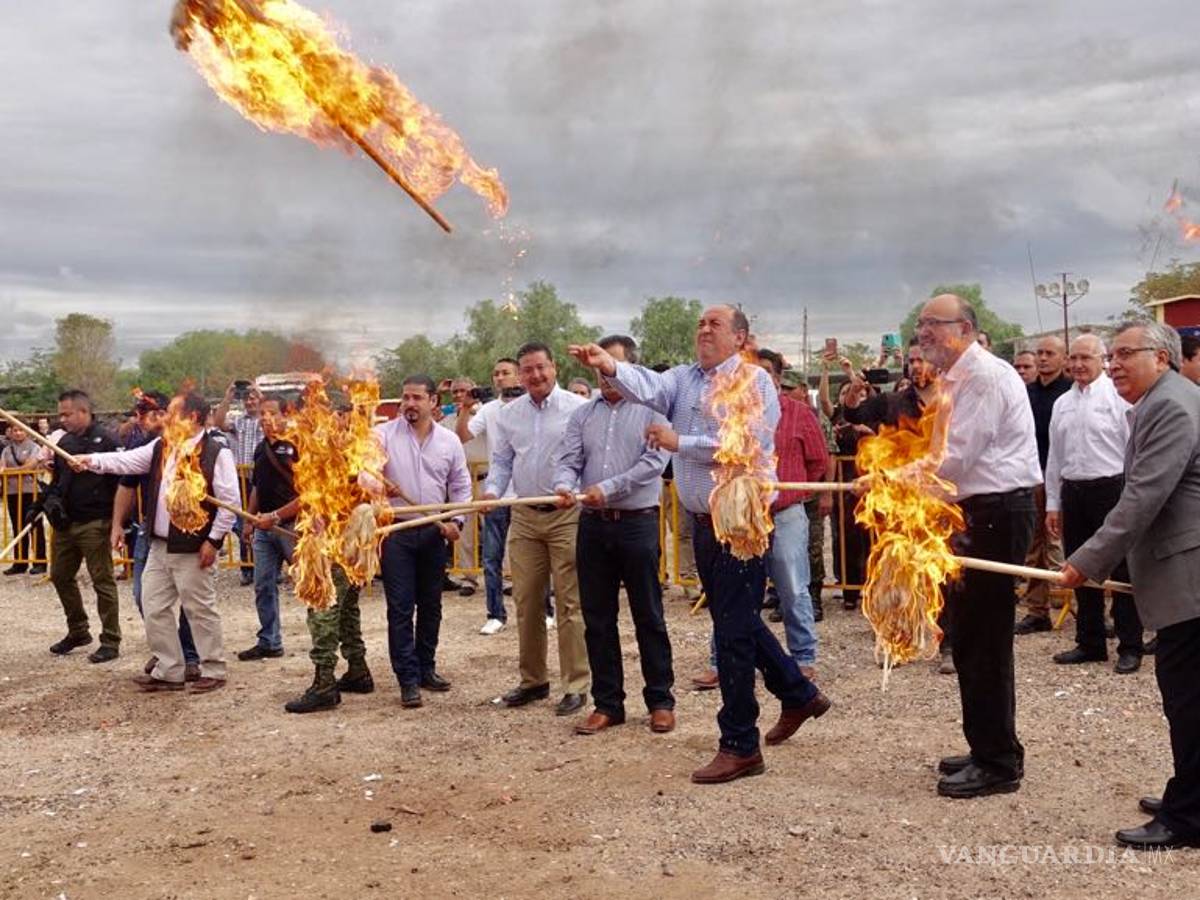 $!Incineran en Torreón más de 5 toneladas de droga