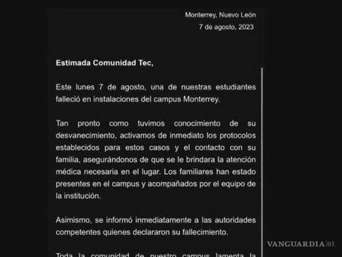 $!El Tec ya se expresó al respecto