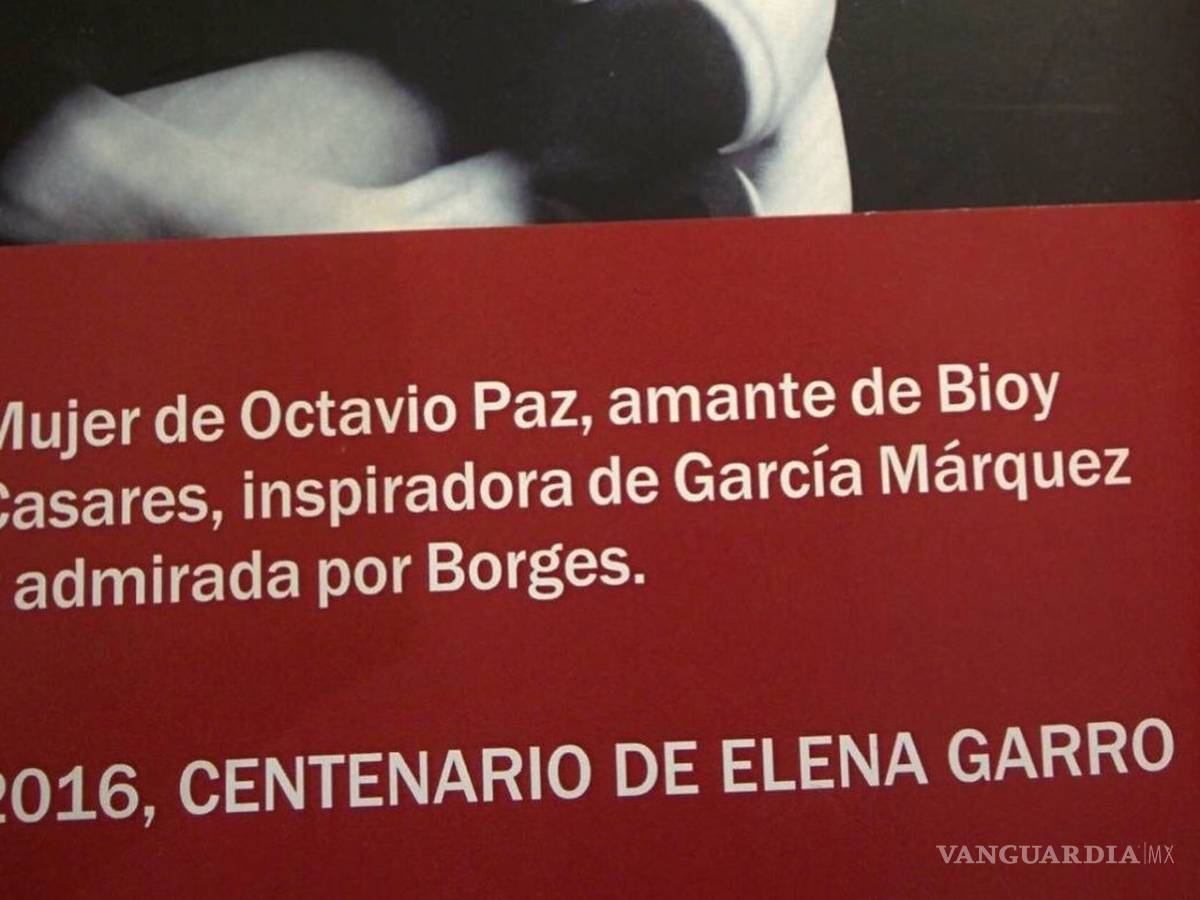 $!Retiran texto sexista de libro de Elena Garro