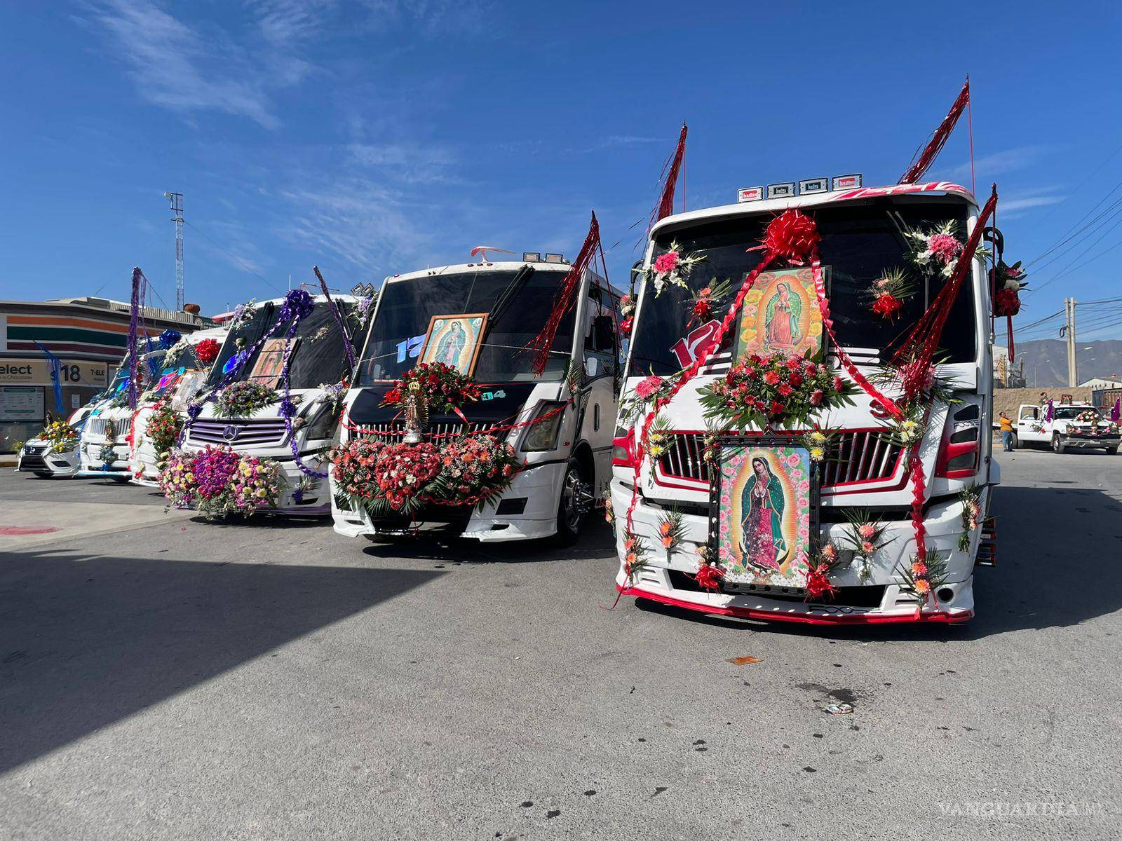 Fe sobre ruedas: transportistas peregrinan al Santuario de Guadalupe, en Saltillo