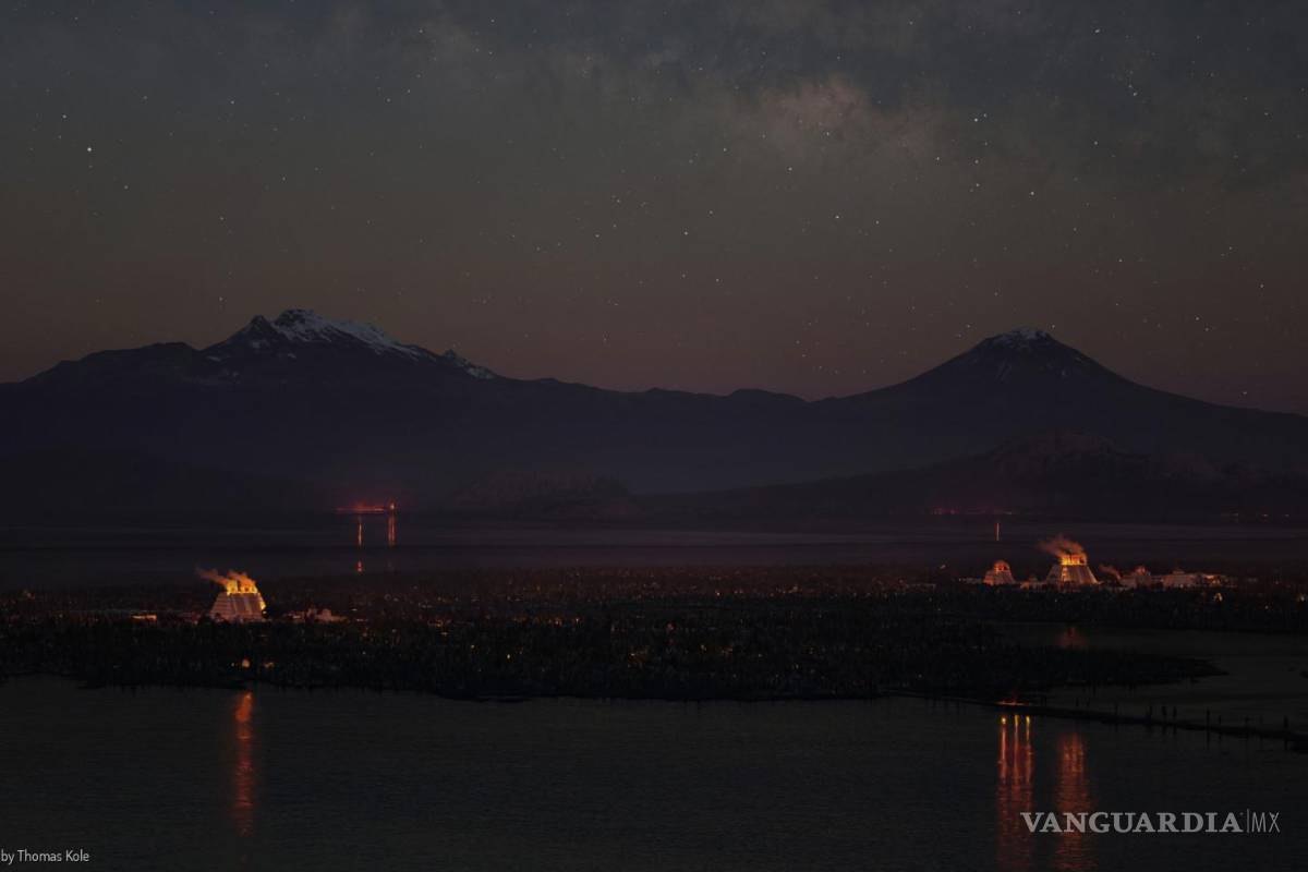 $!En el sitio web también se puede apreciar la ceremonia del Fuego Nuevo visto desde el cerro de la Estrella.