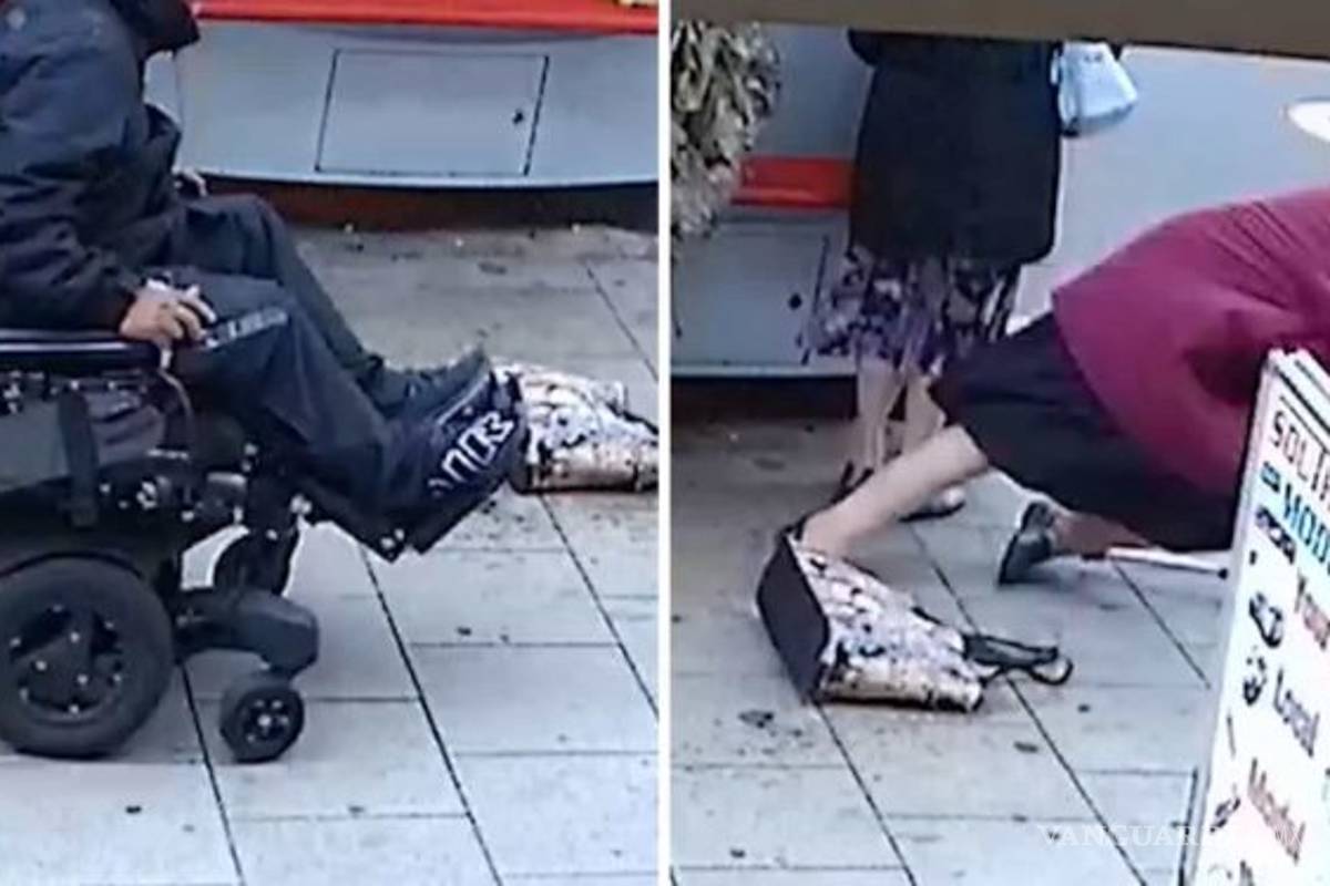 Hombre en silla de ruedas atropella a dos ancianas (video)