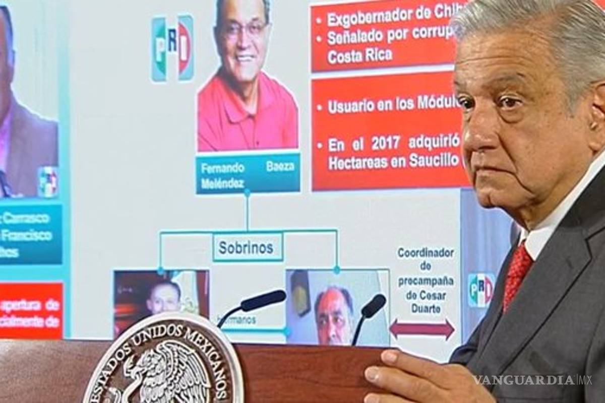 AMLO exhibe a políticos ligados a protestas en Chihuahua, mayoría panistas