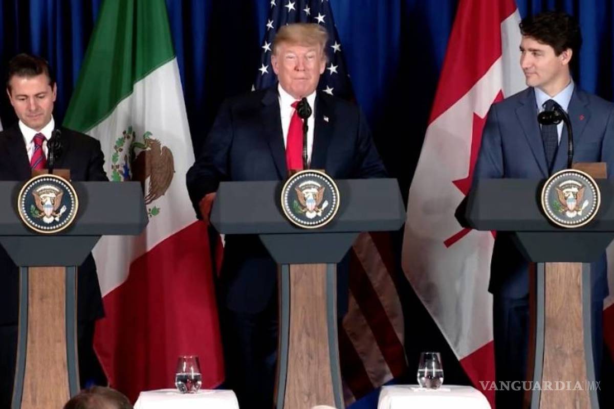 Peña, Trump y Trudeau firman el T-MEC