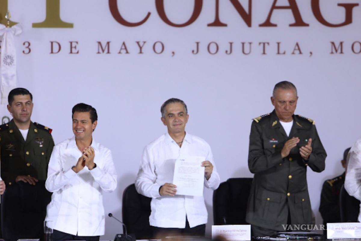 Apoyo incondicional, con consenso: Miguel Ángel Mancera a Peña Nieto