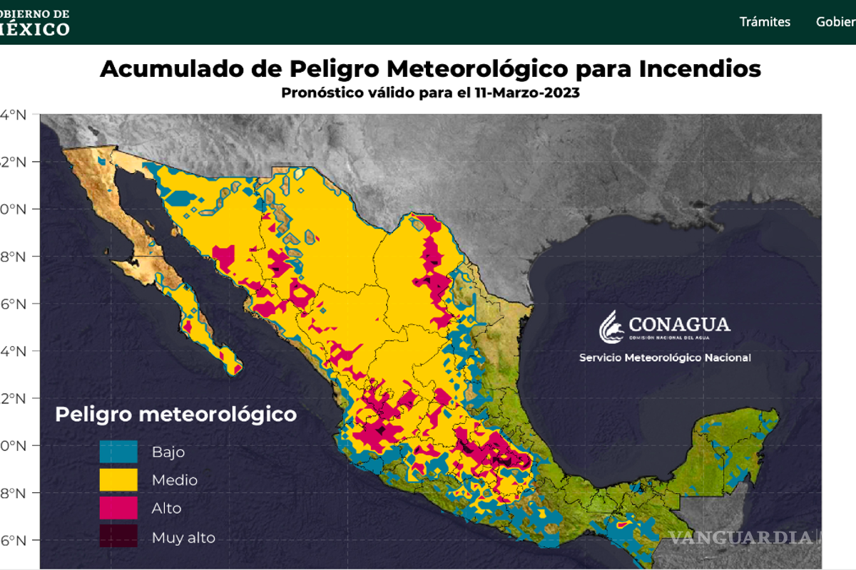 Coahuila acumula siete incendios forestales en 2023; pronóstico se mantiene alto en Región Sureste