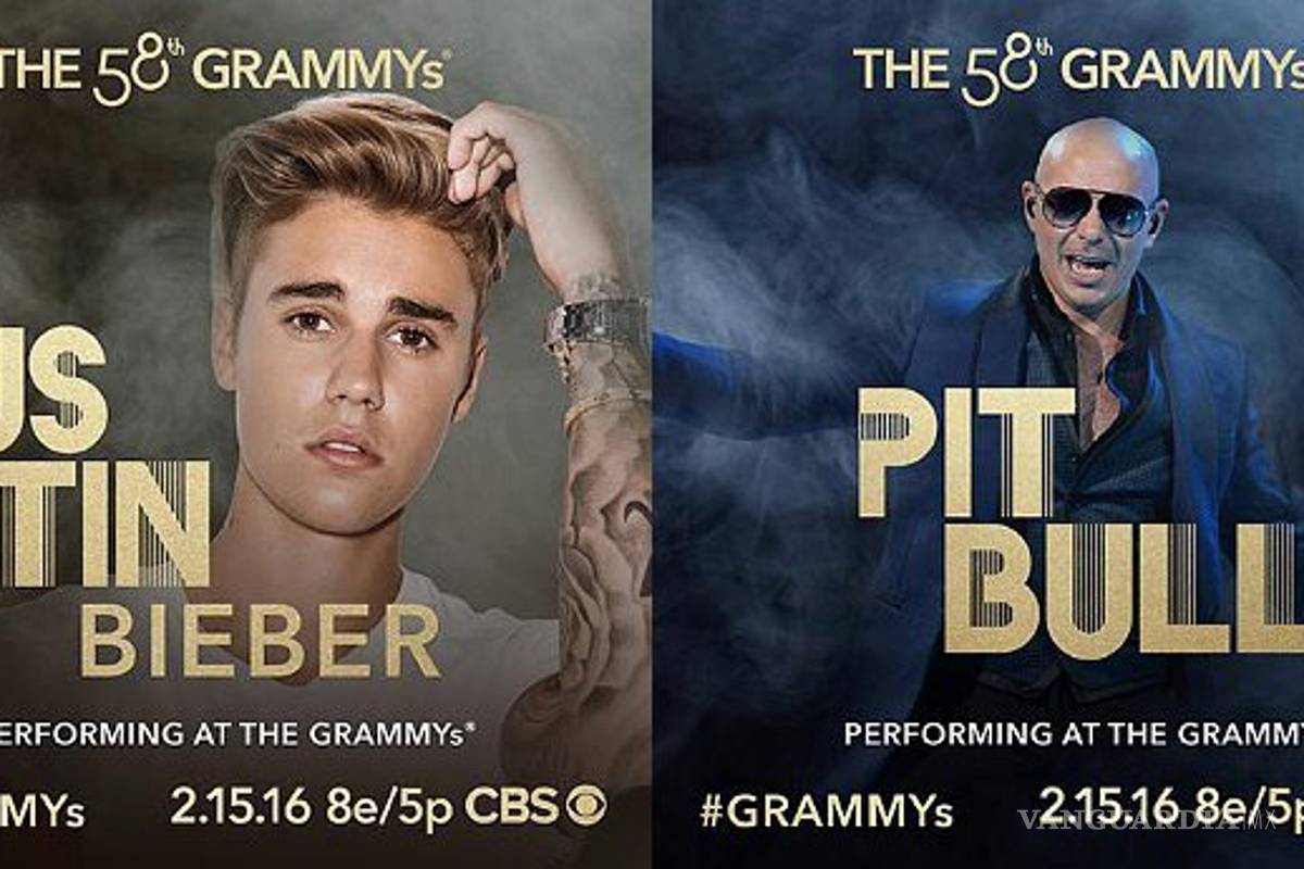 Justin Bieber y Pitbull actuarán en la gala del Grammy