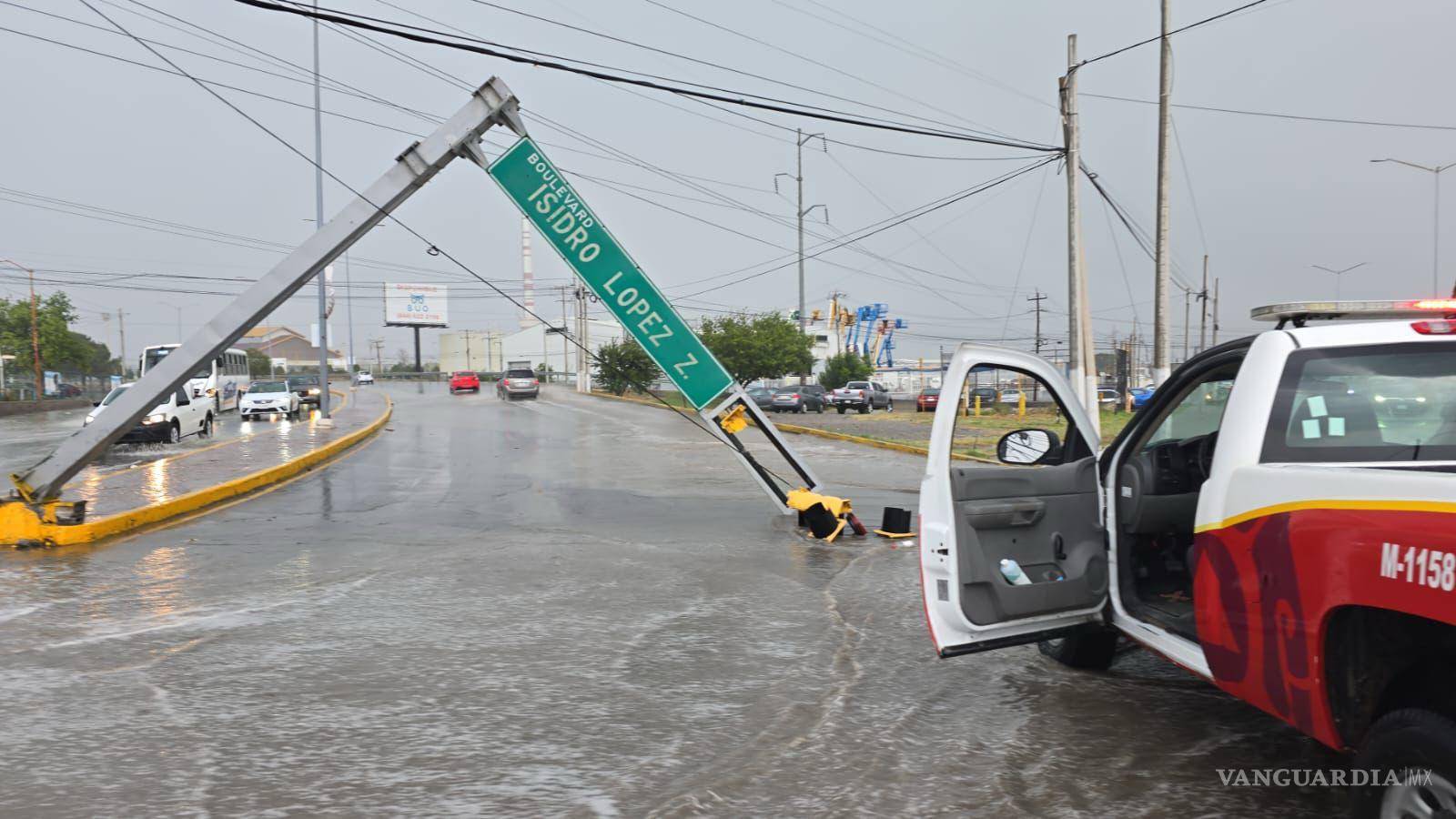 Fuertes lluvias y vientos provocan inundaciones y daños en Saltillo y Ramos Arizpe (videos)