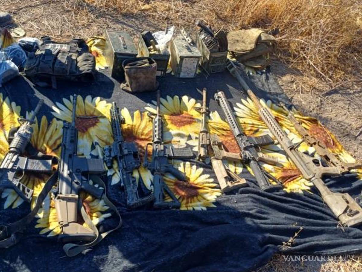 $!En la unidad se localizaron diversas armas largas, entre ellas, una calibre .50, informó el secretario de Seguridad, Gerardo Palacios Pámanes.