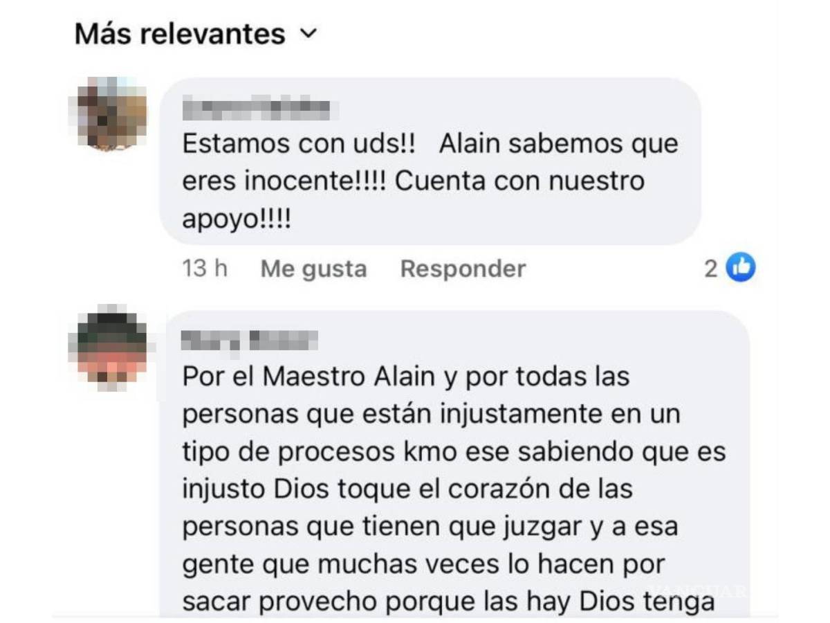 $!Mensajes de apoyo en una publicación de Facebook.