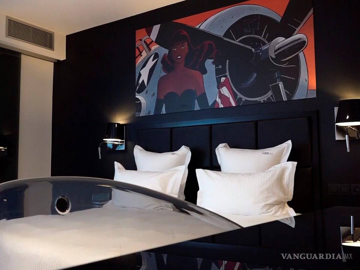 $!Vista de una de las habitaciones del hotel temático dedicado al cómic en Bruselas. EFE/Leo Rodríguez
