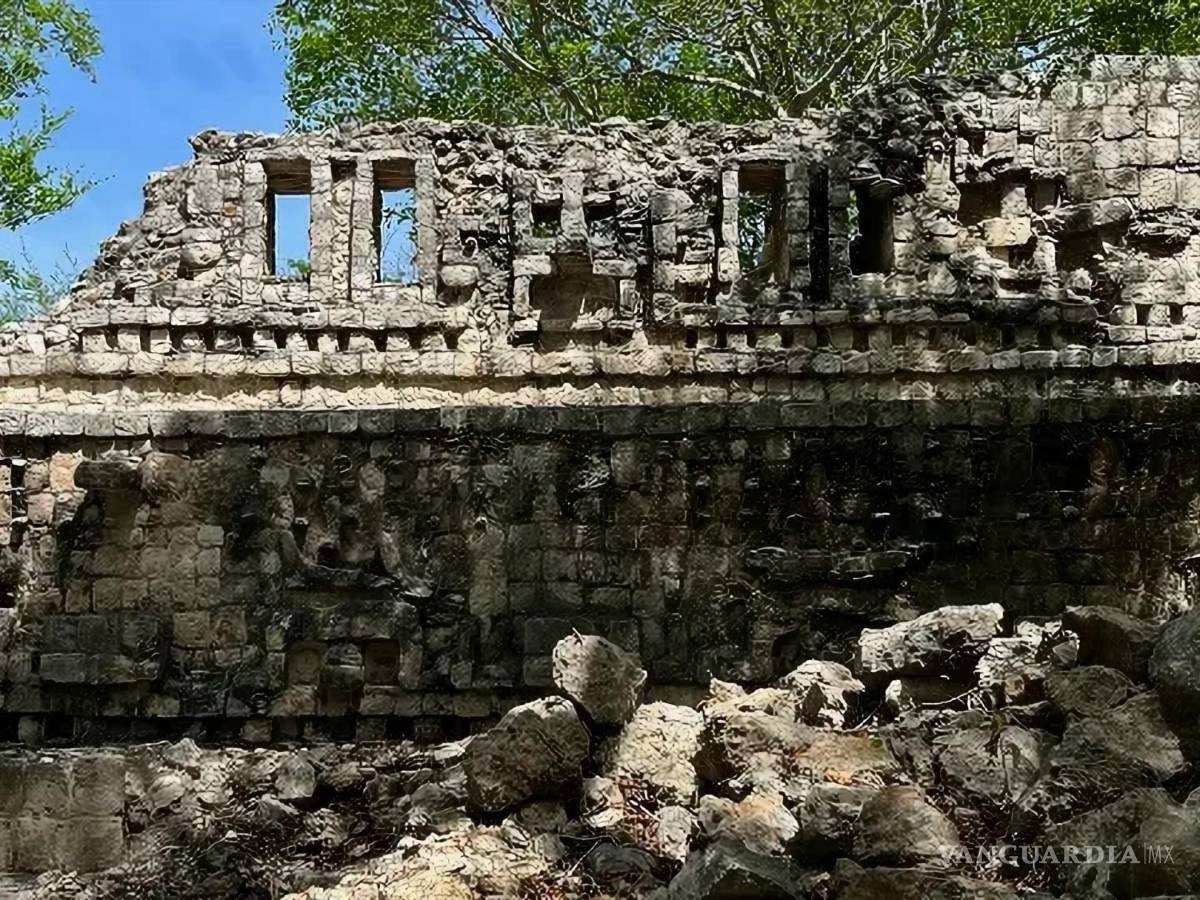 $!El templo de Kinich Ahau ubicado en la zona arqueológica de Kankí, a 48 kilómetros de la ciudad de Campeche.