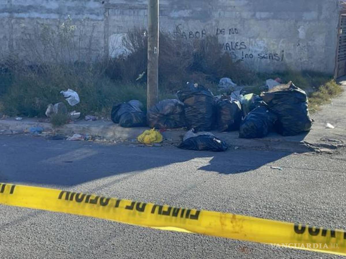 $!El cuerpo fue abandonado en una bolsa de basura.