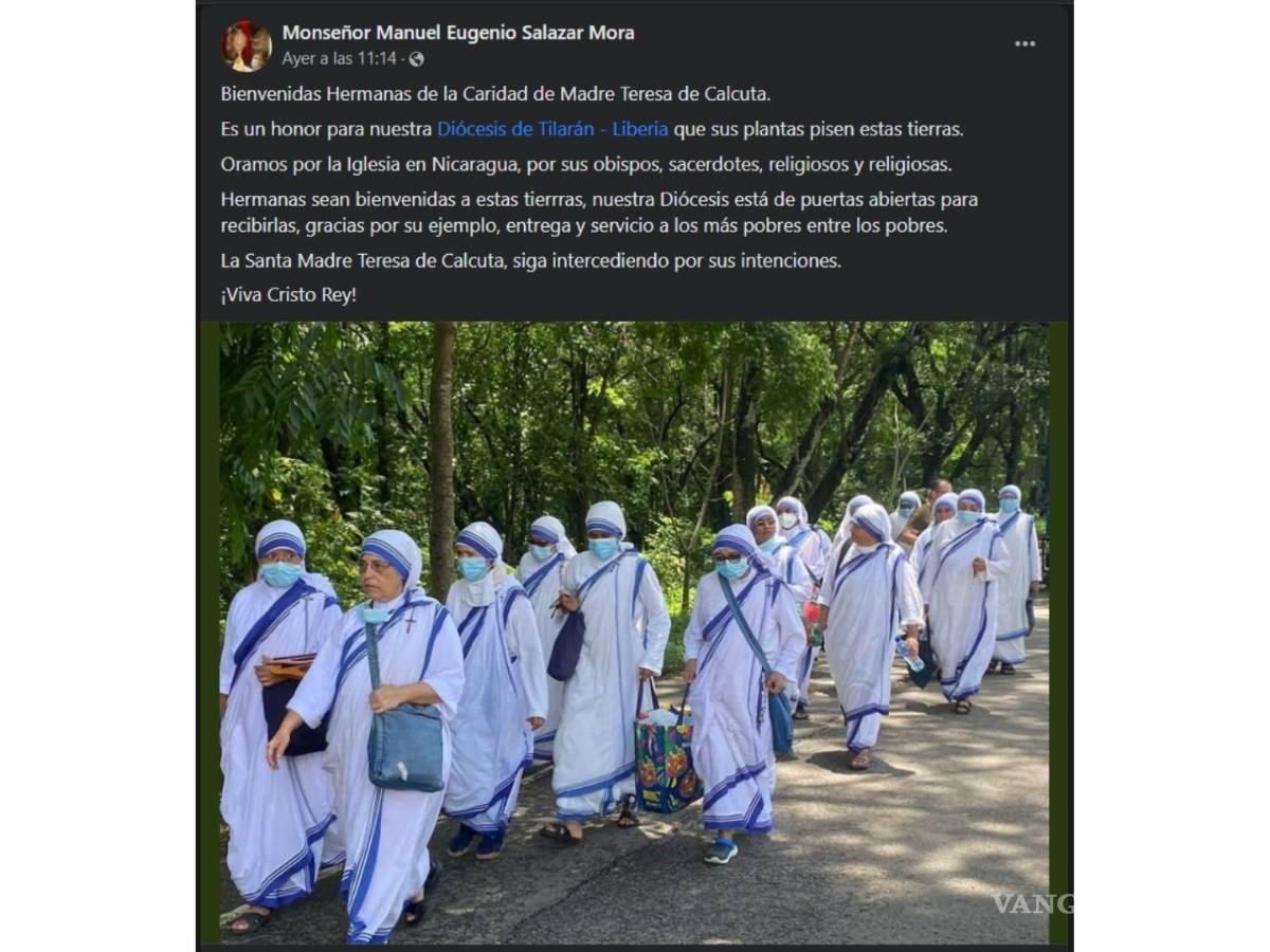 $!Gobierno de Nicaragua expulsa a 18 monjas de la orden de Teresa de Calcuta