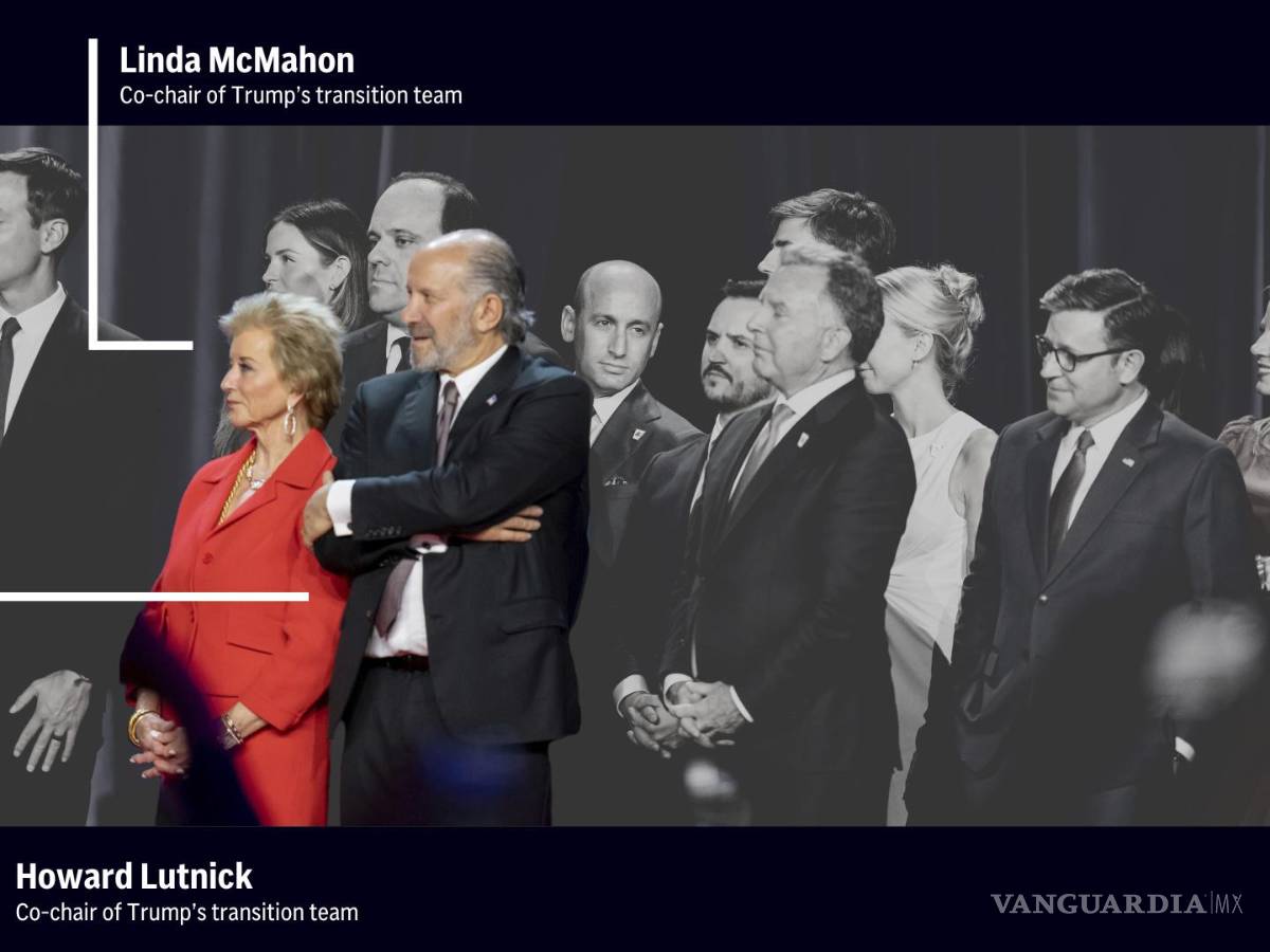 $!Linda McMahon y Howard Lutnick, copresidentes del equipo de transición de Donald Trump.