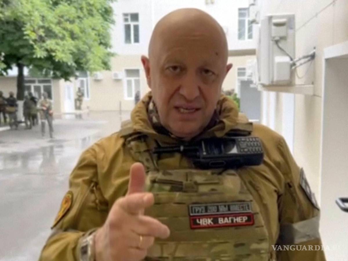 $!Yevgeny Prigozhin, propietario de la compañía militar Wagner Group, da una declaración en video en Rostov-on-Don, Rusia.
