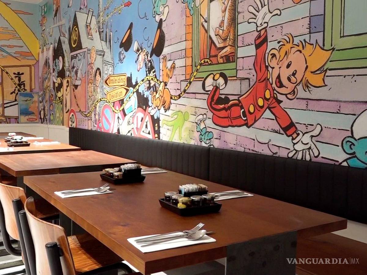 $!Vista de una de las salas en el hotel temático dedicado al cómic en Bruselas. EFE/Leo Rodríguez