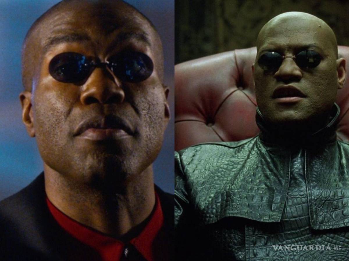 $!Morpheus, un ícono de la película original de “The Matrix”, interpretado por Laurence Fishburne, se unió a Neo (Keanu Reeves) y Trinity (Carrie Anne-Moss) como el trío principal de la trilogía.
