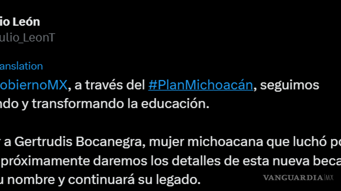 $!Confirman nueva Beca Gertrudis Bocanegra para estudiantes universitarios en Michoacán.