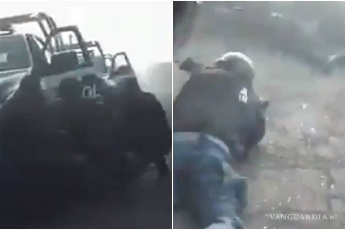 Graban enfrentamiento de policías contra civiles armados en Michoacán