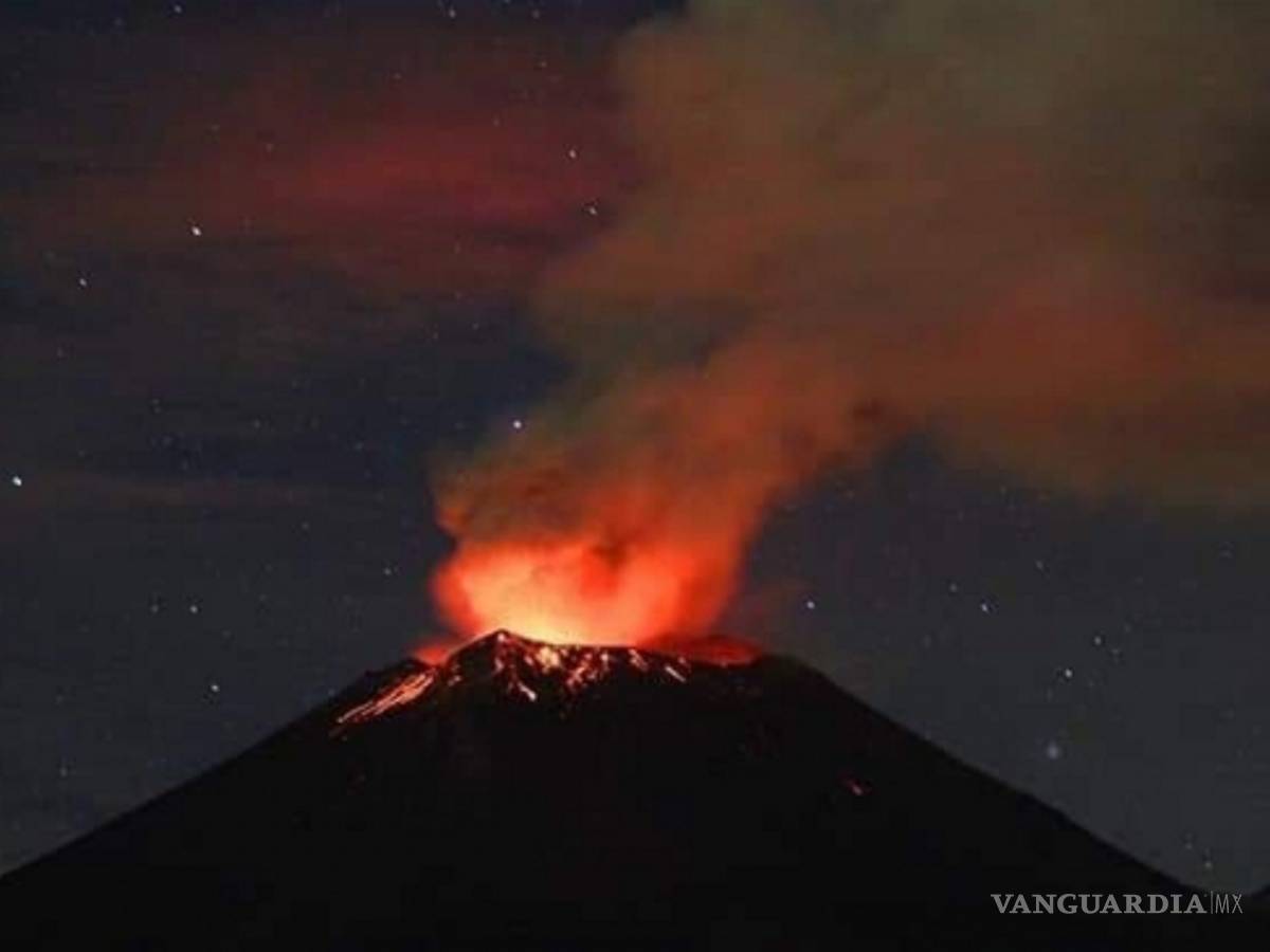 $!Violenta erupción del Popocatépetl (fotogalería)