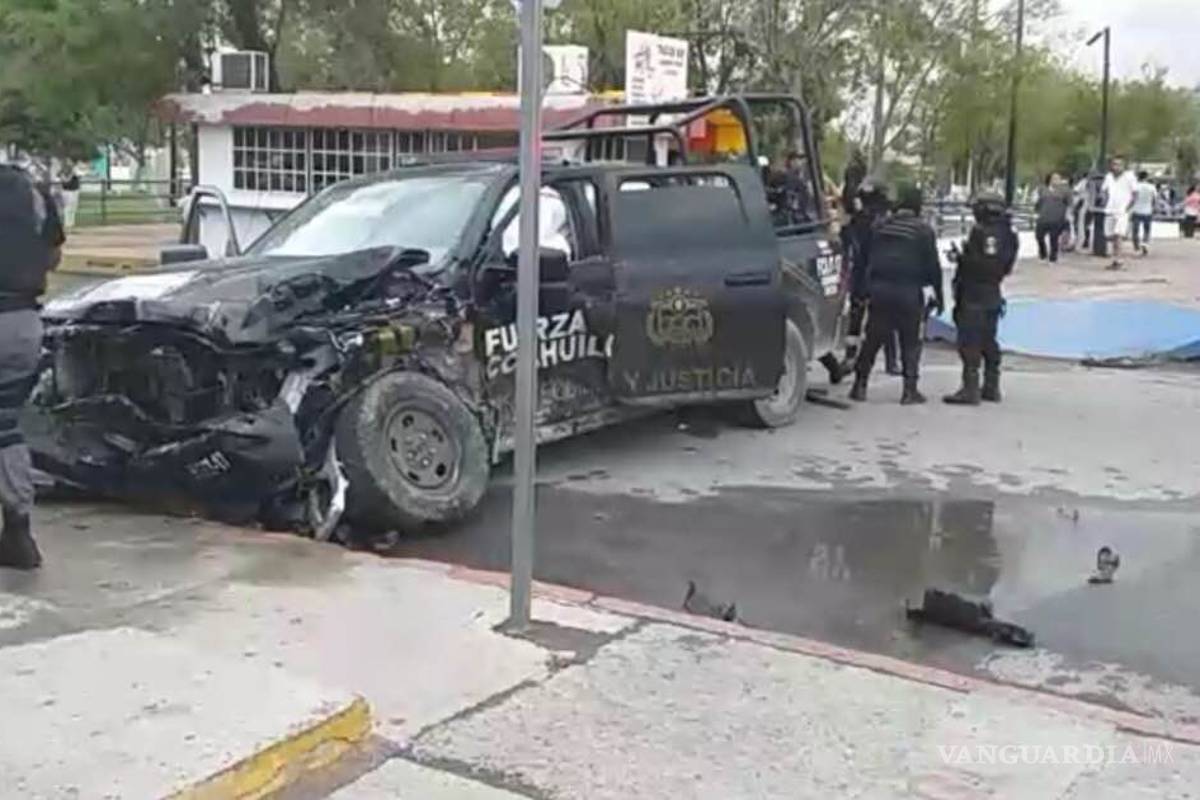 Chocan vehículos de Fuerza Coahuila y Policía Municipal en Monclova