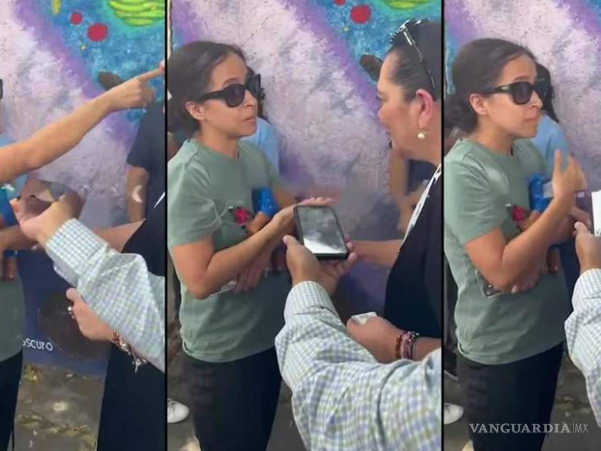 $!Reclaman a Guadalupe Taddei, presidenta del INE... ¡Se saltó la fila para votar!