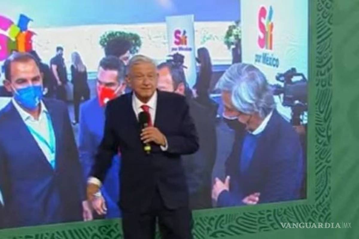 AMLO se lanza de nuevo contra MCCI; exhibe a Claudio X. con líderes del PAN, PRI y PRD