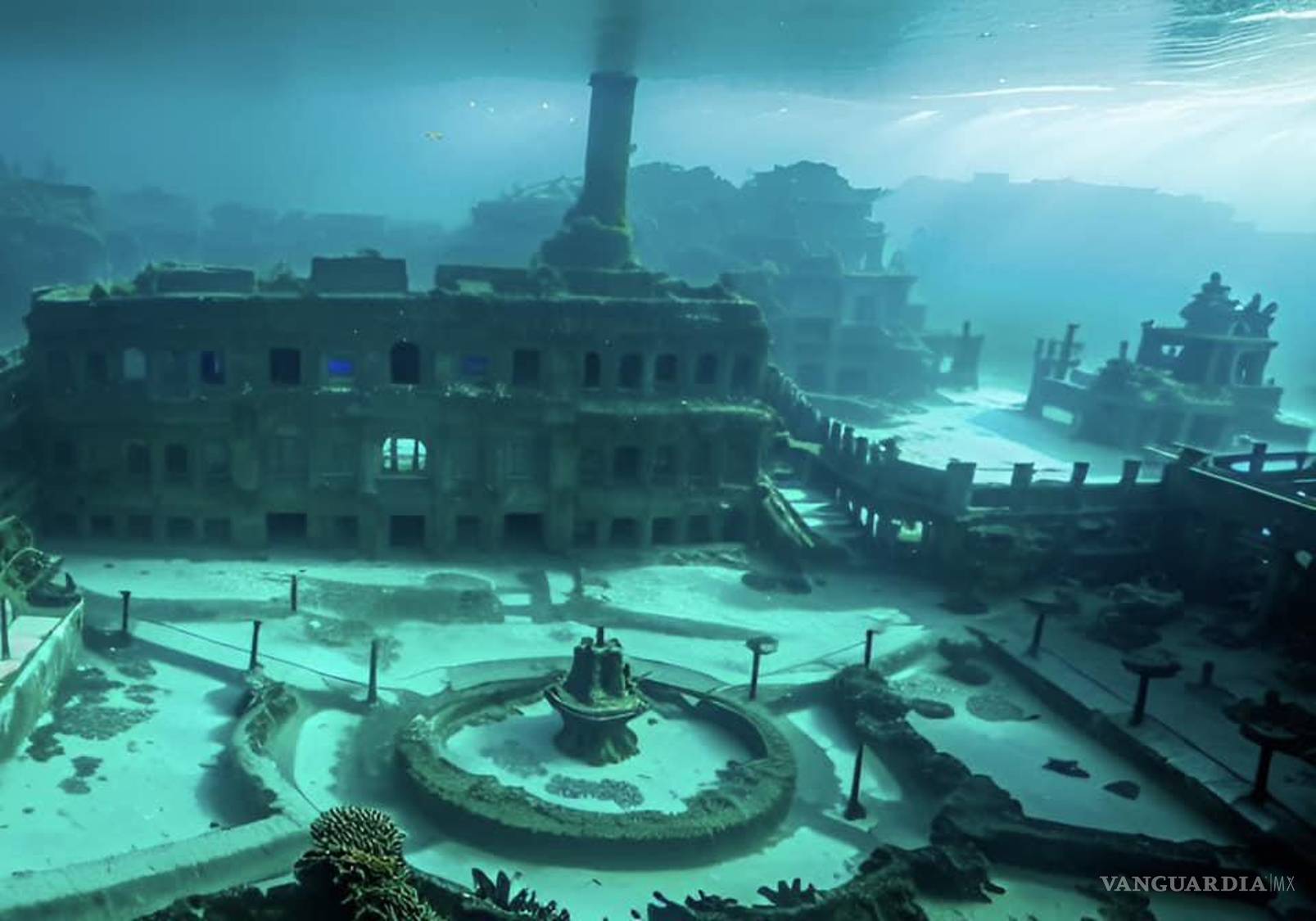 $!La plaza Manuel Acuña y el Mercado Juárez al fondo.