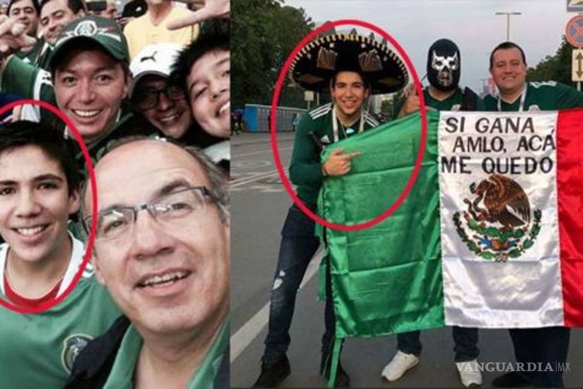 Hijo de Felipe Calderón altera la bandera nacional en Rusia y causa polémica
