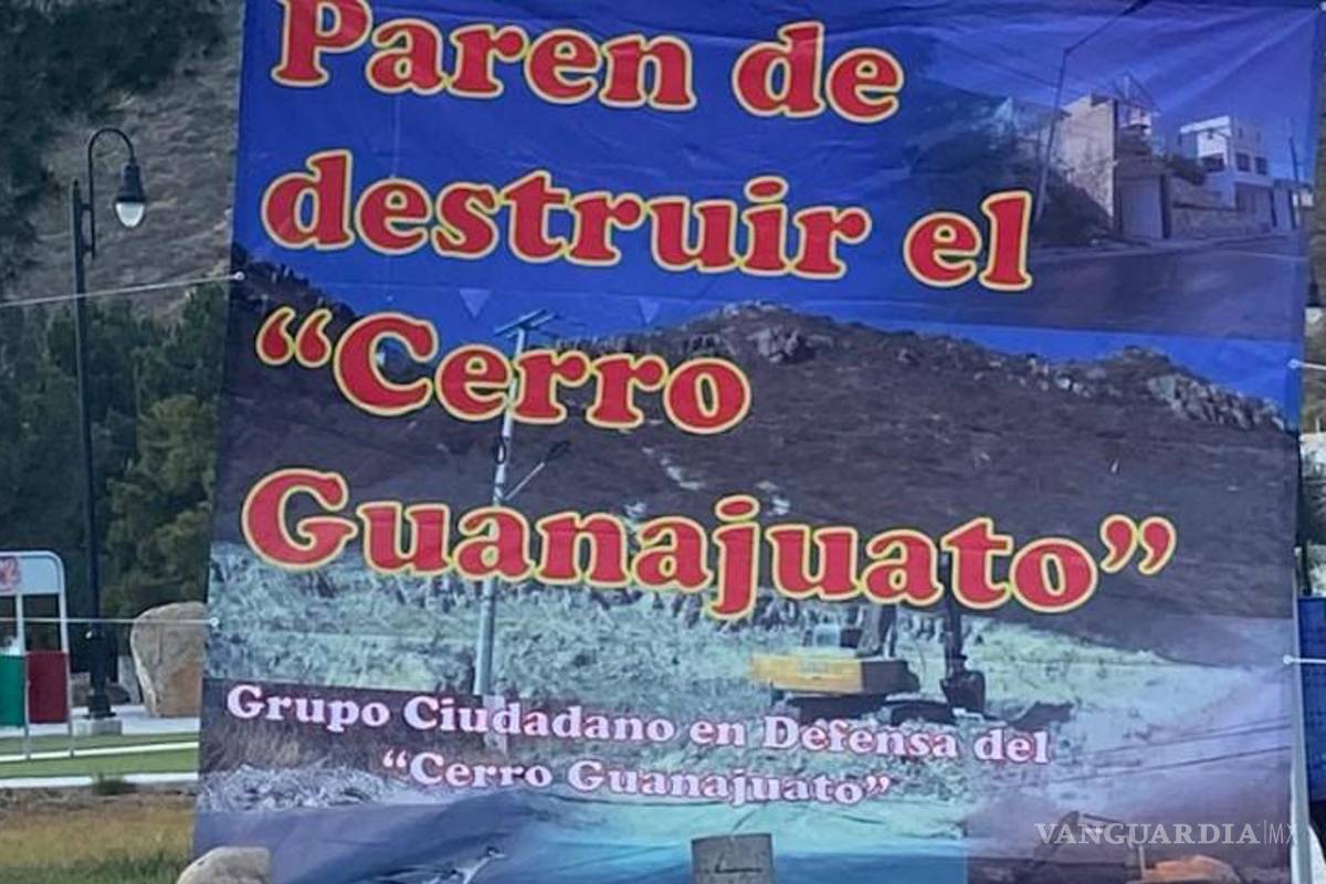 Vecinos salen en defensa del cerro Guanajuato en Ramos Arizpe; con manifestación exigen alto a la construcción
