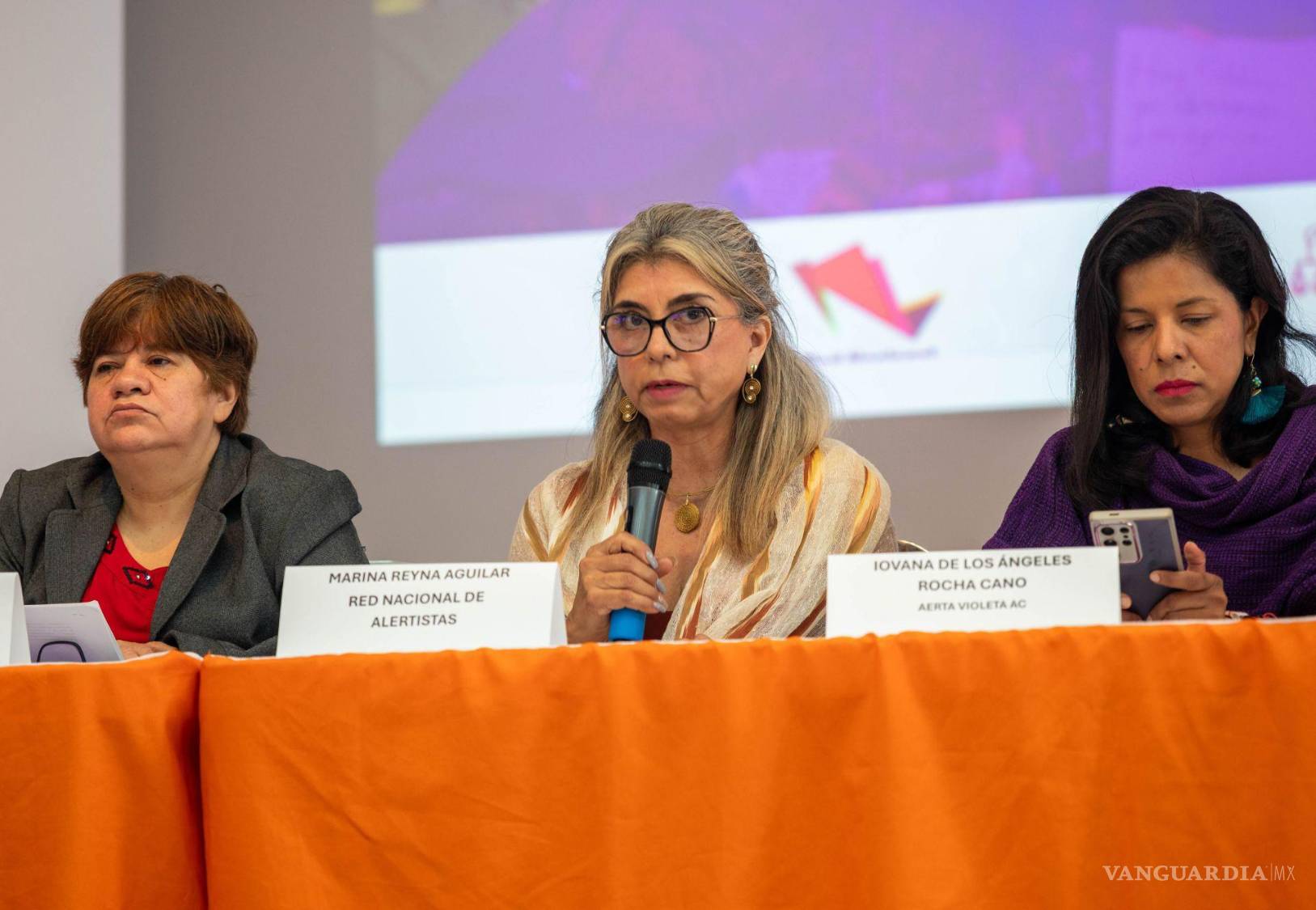 $!María de la Luz Estrada, del Observatorio Ciudadano Nacional del Feminicidio (centro).