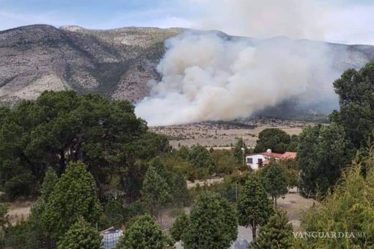 Reportan incendio en ejido El Diamante en Arteaga, Coahuila