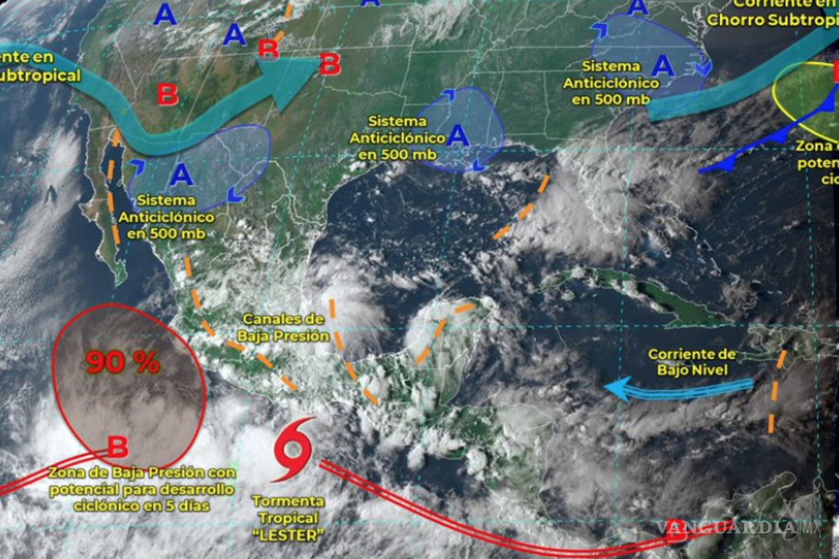 Tormenta Tropical ‘Lester´ causará lluvias torrenciales, calor seguirá en norte de México