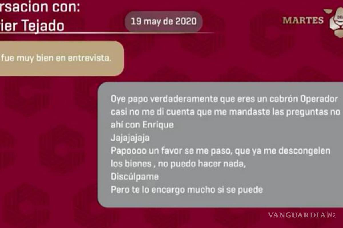 $!Layda Sansores exhibe conversación entre ‘Alito’ Moreno y asesor de Televisa en el ‘Martes del Jaguar’
