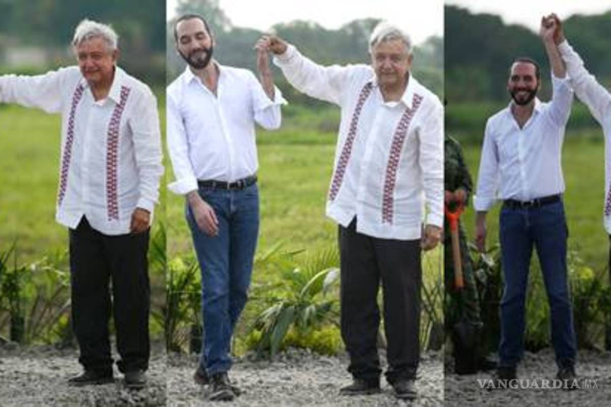 AMLO golpea al presidente de El Salvador... fue por decirle 'cabecita de algodón', bromea Bukele (video)