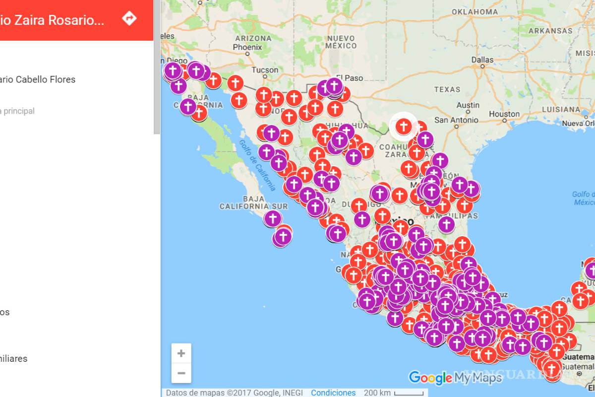 Mexicana crea mapa de feminicidios en Google